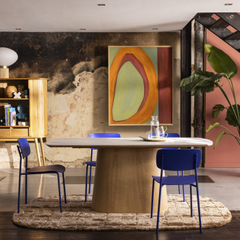 Elin - Lot de 4 chaises en plastique et métal