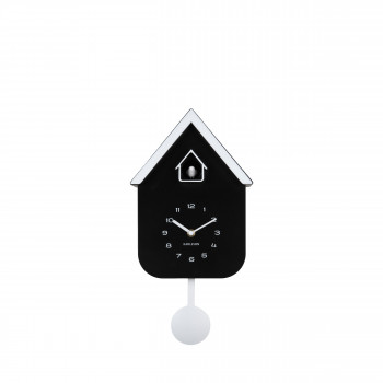 Dupla Color Cuckoo - Horloge murale en métal avec coucou