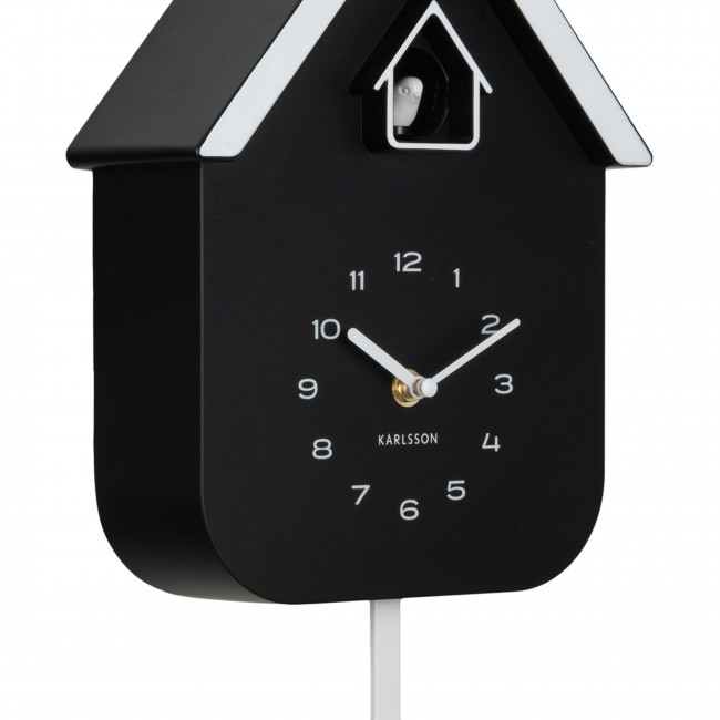 Dupla Color Cuckoo - Horloge murale en métal avec coucou