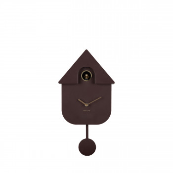 Modern cuckoo oro - Horloge murale en métal avec coucou