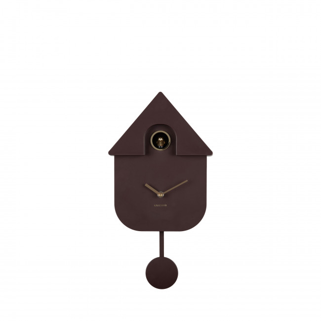 Modern cuckoo oro - Horloge murale en métal avec coucou