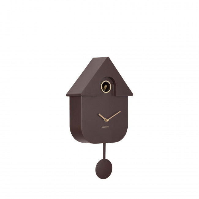 Modern cuckoo oro - Horloge murale en métal avec coucou