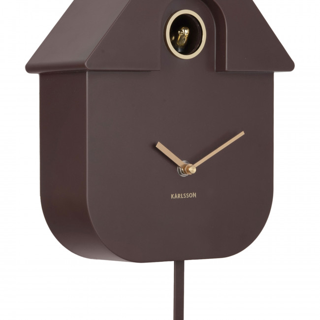 Modern cuckoo oro - Horloge murale en métal avec coucou