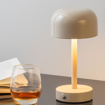 James - Lampe de table en métal avec abat-jour cylindrique