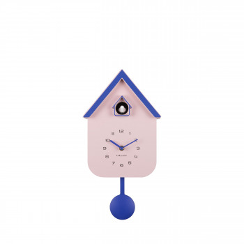 Dupla Color Cuckoo - Horloge murale en métal avec coucou