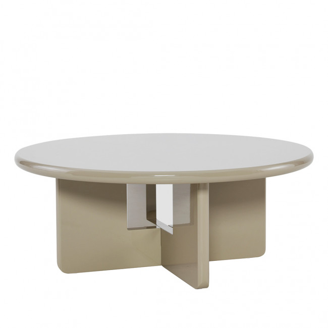 Paloma - Table basse ronde en bois laqué ø80cm