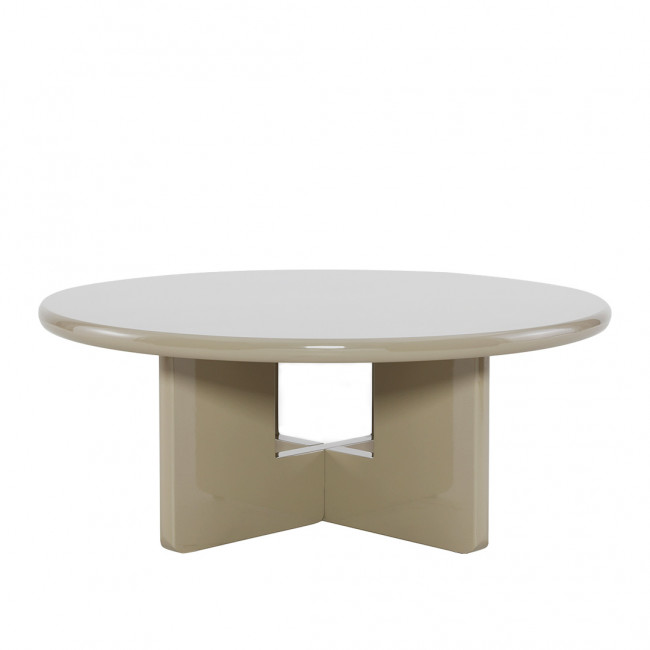 Paloma - Table basse ronde en bois laqué ø80cm
