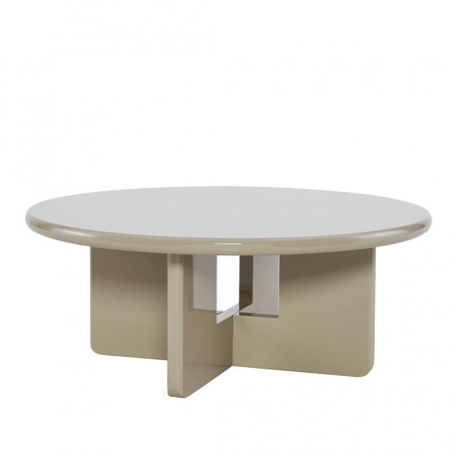 Paloma - Table basse ronde en bois laqué ø80cm