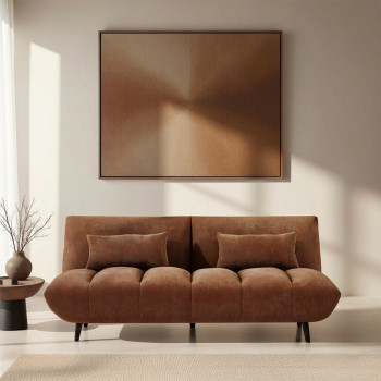 Peco - Canapé convertible 3 places en tissu chenille