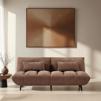 Peco - Canapé convertible 3 places en tissu chenille