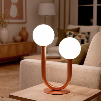 Nea - Lampe à poser en métal et verre