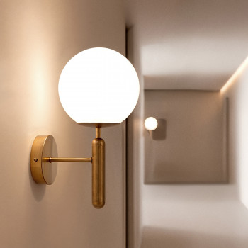 Tao - Applique murale en métal et verre 