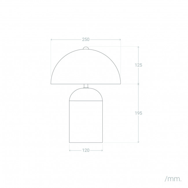 Arto - Lampe à poser champignon en métal