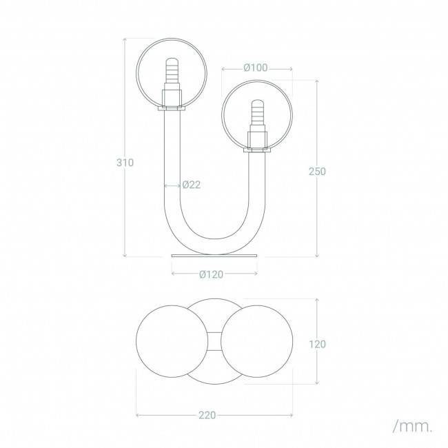 Nea - Lampe à poser en métal et verre