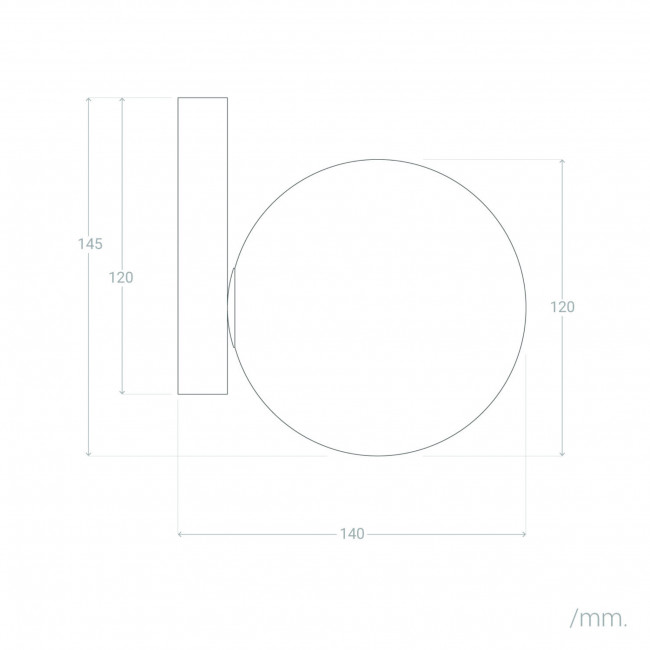 Paulo - Applique murale en bois et verre