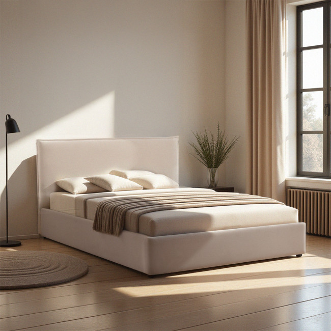 Cama - Lit coffre en velours côtelé 180x200cm