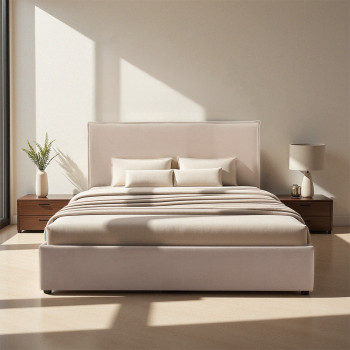 Cama - Lit coffre en velours côtelé 180x200cm