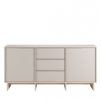 Harriet - Buffet 2 portes 3 tiroirs en bois et métal L176cm