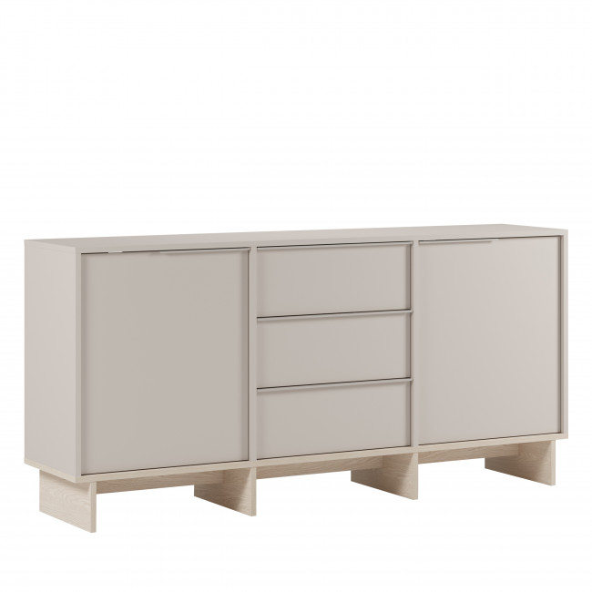 Harriet - Buffet 2 portes 3 tiroirs en bois et métal L176cm