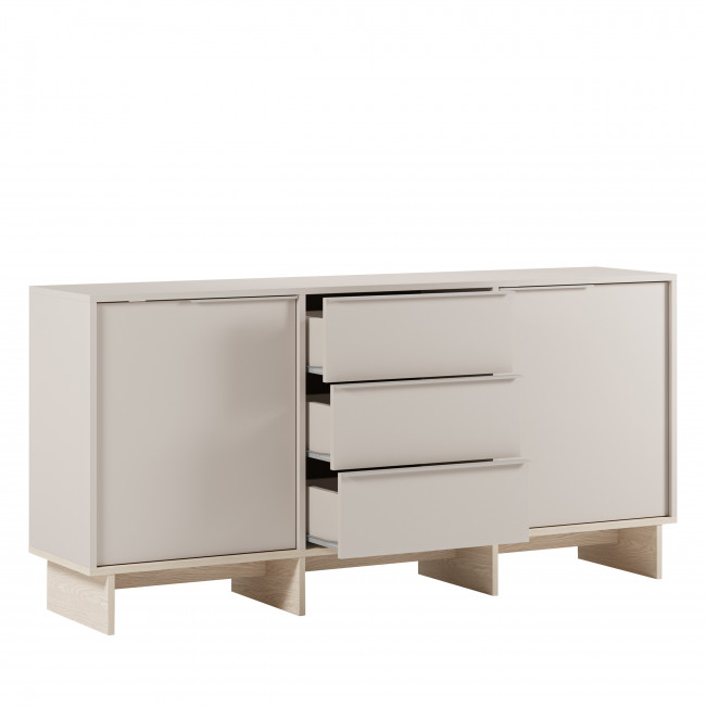 Harriet - Buffet 2 portes 3 tiroirs en bois et métal L176cm