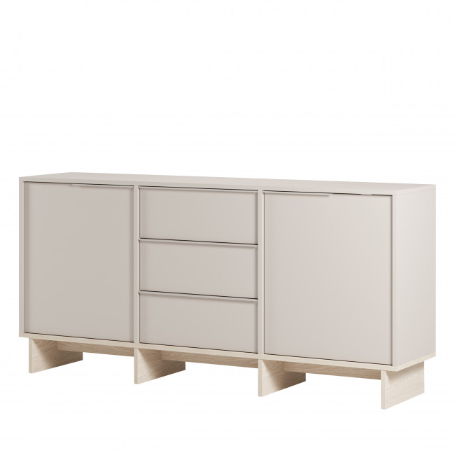 Harriet - Buffet 2 portes 3 tiroirs en bois et métal L176cm