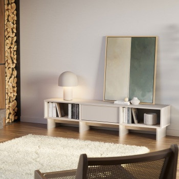 Harriet - Meuble TV 1 porte en bois et métal L170cm