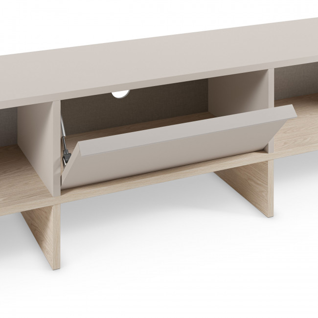 Harriet - Meuble TV 1 porte en bois et métal L170cm