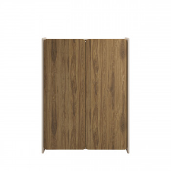 Enara - Buffet haut 2 portes en bois H125cm
