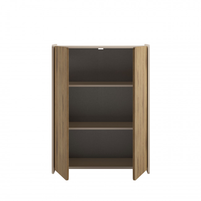 Enara - Buffet haut 2 portes en bois H125cm
