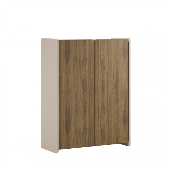 Enara - Buffet haut 2 portes en bois H125cm
