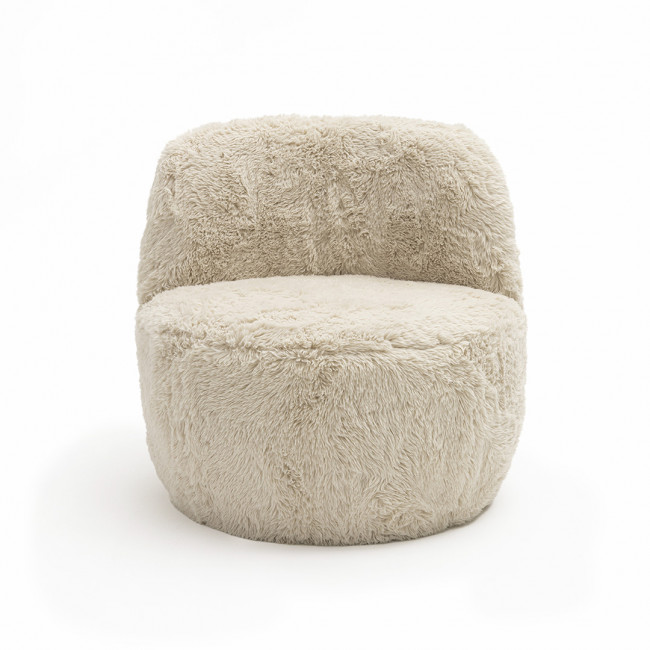 Mo - Fauteuil rond en fausse fourrure