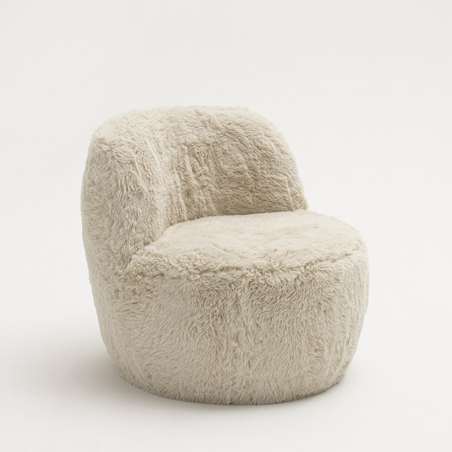 Mo - Fauteuil rond en fausse fourrure