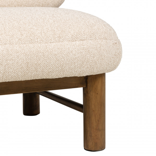 Nubo - Fauteuil en tissu bouclette et bois