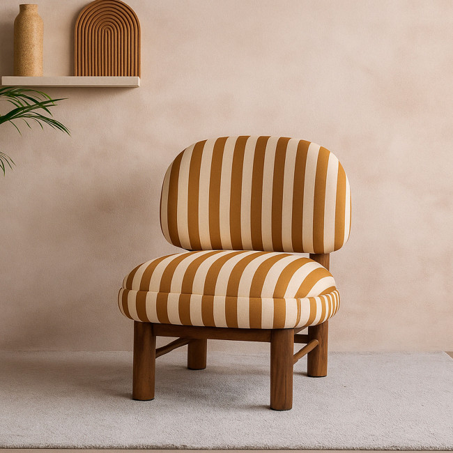 Nubo - Fauteuil en tissu et bois