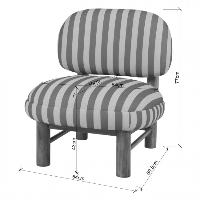 Nubo - Fauteuil en tissu et bois