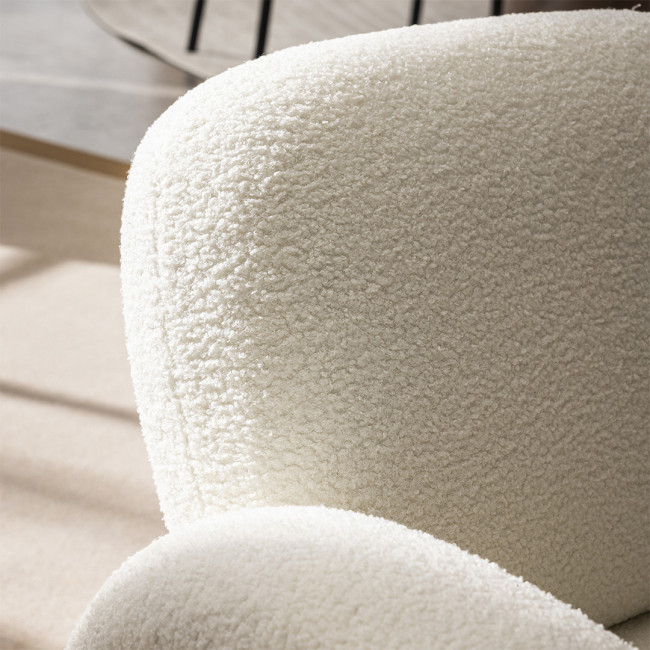 Mio - Fauteuil en tissu bouclette