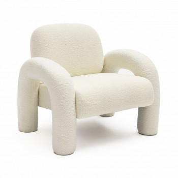 Mio - Fauteuil en tissu bouclette