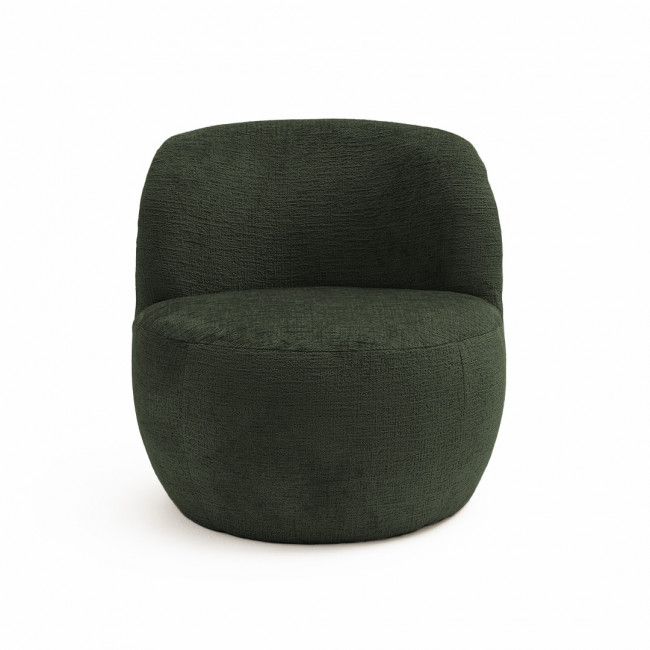 Mo - Fauteuil rond en tissu chenille