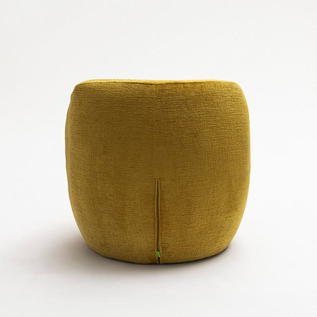 Mo - Fauteuil rond en tissu chenille