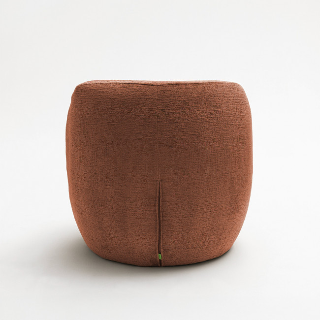 Mo - Fauteuil rond en tissu chenille