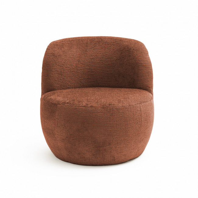 Mo - Fauteuil rond en tissu chenille