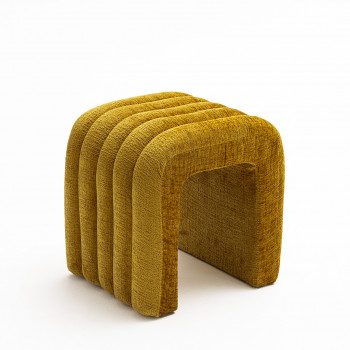 Mui - Tabouret rembourré en tissu chenille