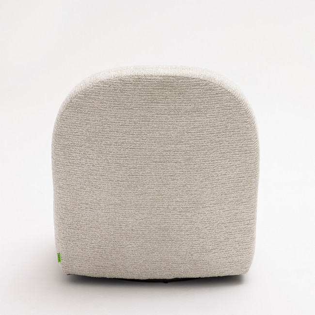 Groovy - Fauteuil pivotant en tissu chenille côtelé