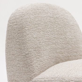 Groovy - Fauteuil pivotant en tissu chenille côtelé