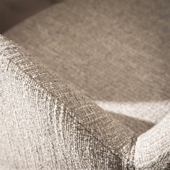 Théodore - Lot de 2 fauteuils de table en tissu et métal