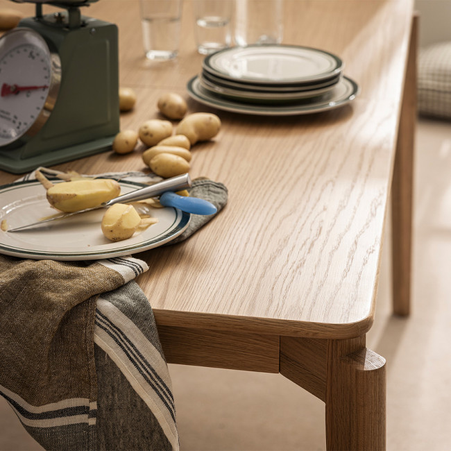 Mona - Table à manger extensible 6 à 10 personnes en bois 160-205x90cm