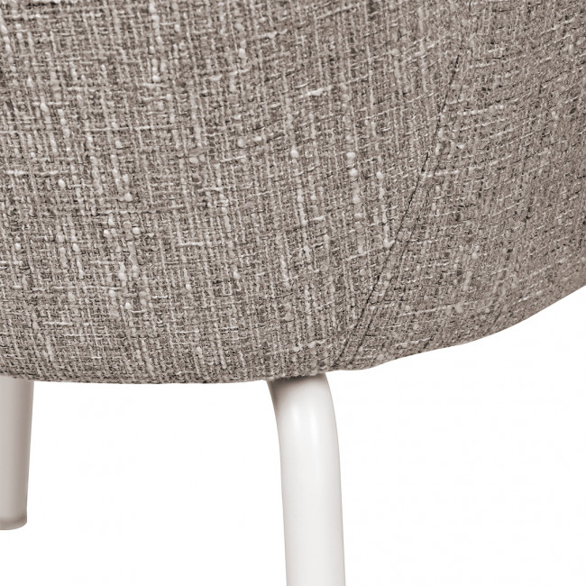 Théodore - Lot de 2 fauteuils de table en tissu et métal