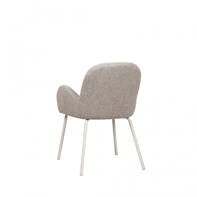 Théodore - Lot de 2 fauteuils de table en tissu et métal