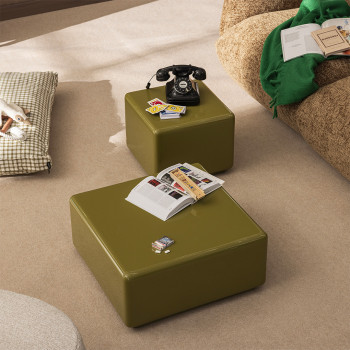 Gaia - Table d'appoint carrée laqué 40x40cm