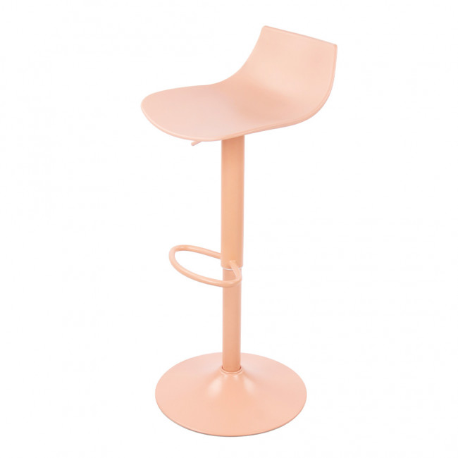 Heribo - Lot de 2 chaises de bar réglables en plastique et métal H58-79cm
